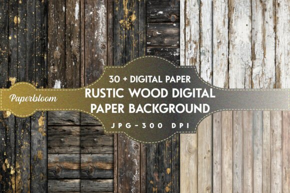 30 Rustic Wood Digital Paper Backgrounds