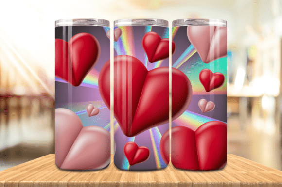 3D Puff Hearts Valentine Day Tumbler Wrap: A Unique Way to Express Love