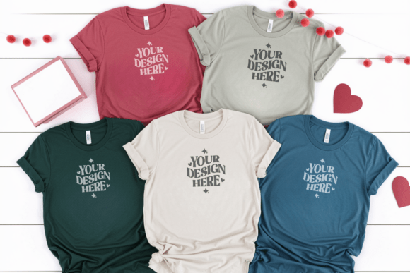BC3001 Valentine Group T-shirt Mockup 24: A Creative Tool for Every Designer