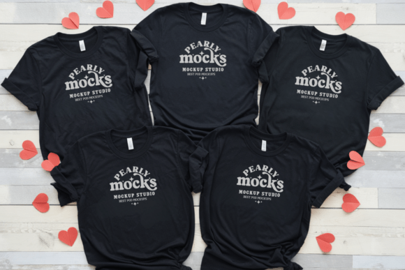 BC3001 Valentine Group Tshirt Mockup 12