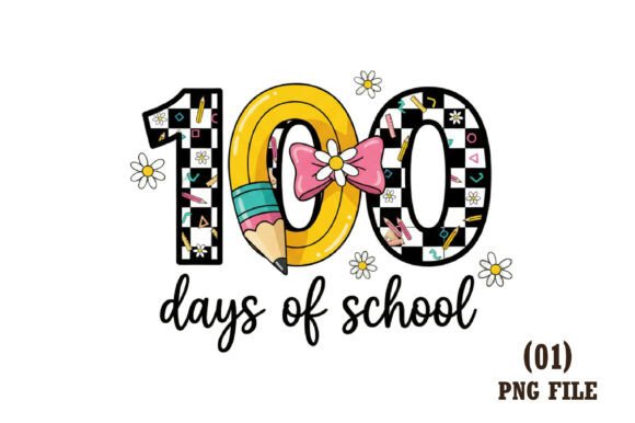 Checker Pencil Bow 100 Days of School: A Creative Tool for Every Project