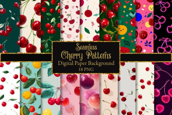 Cherry Seamless Patterns: A Versatile Design Resource for Creative Projects