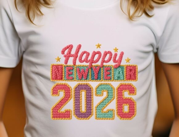 Crochet New Year 2026 PNG – Creative Design for All