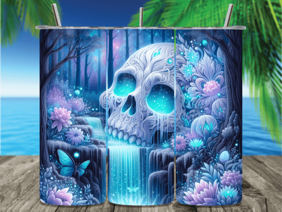 Day Dead Floral Sugar Skull Tumbler Wrap: A Creative and Practical Design for Sublimation