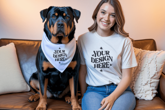 Dog Mom and Rottweiler Mockup 2