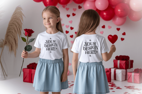 Enhance Your Creative Projects with the BC3001T Valentine Kids T-Shirt Mockup 19
