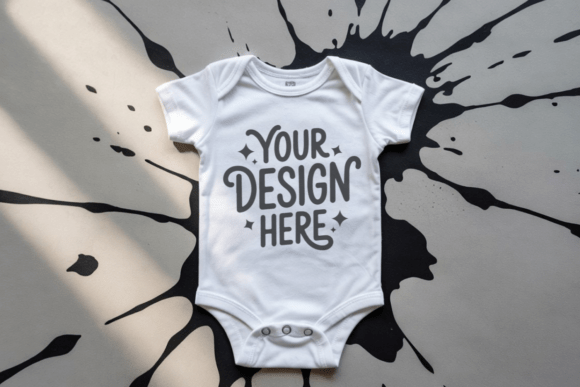 Enhancing Your Brand with the Rabbit Skins 4400 Baby Bodysuit Mockup 9