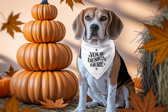 Fall Dog Bandana Mockup