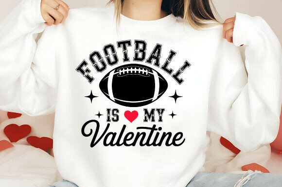 Football is My Valentine PNG
