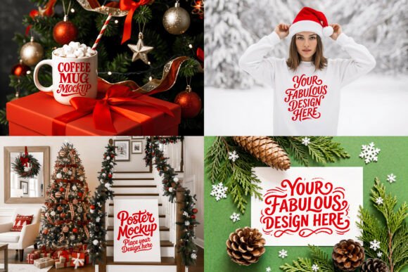 Free Christmas Mockups Collection: Elevate Your Creative Projects This Holiday Season