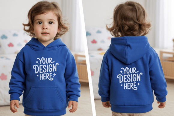 Gildan 18500B Front and Back Mockup 29