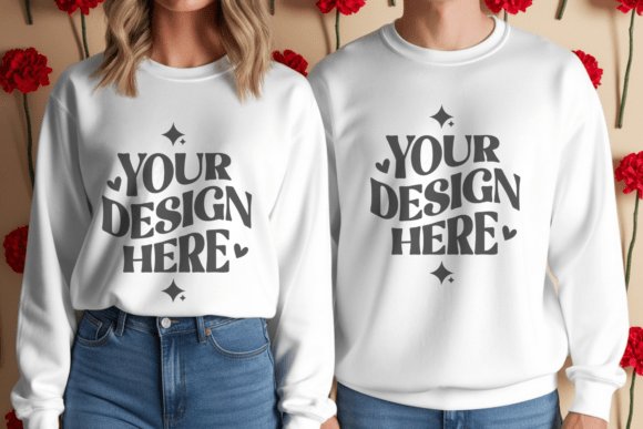 Gildan Valentine Couple T-shirt Mockup: A Versatile Tool for Creative Projects