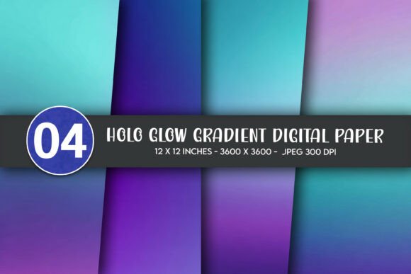 Holo Glow Gradient Digital Paper: A Versatile Design for Modern Creativity