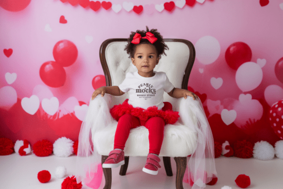 Kid's Valentine's Day Shirt Mockup 50