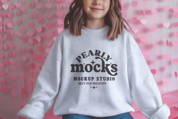 Kids Gildan 18000B Valentine Mockup 21