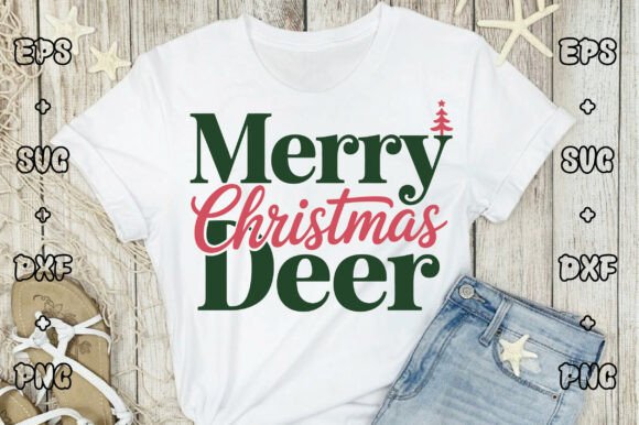 Merry Christmas Deer: A Versatile Design for Creative Projects