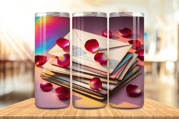 Pastel Envelop Valentine Day Tumbler PNG: A Stylish and Practical Design for Every Occasion