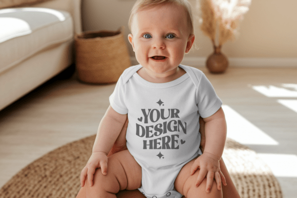 Rabbit Skins 4424 Baby Bodysuit Mockup 3