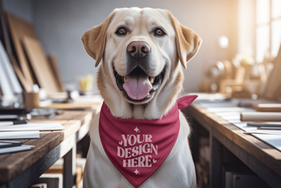 Red Dog Bandana Mockup: A Creative Tool for Pet Lovers and Designers