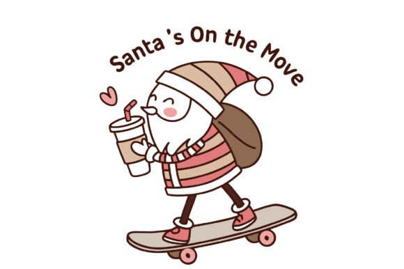 Santa s on the Move Christmas PNG