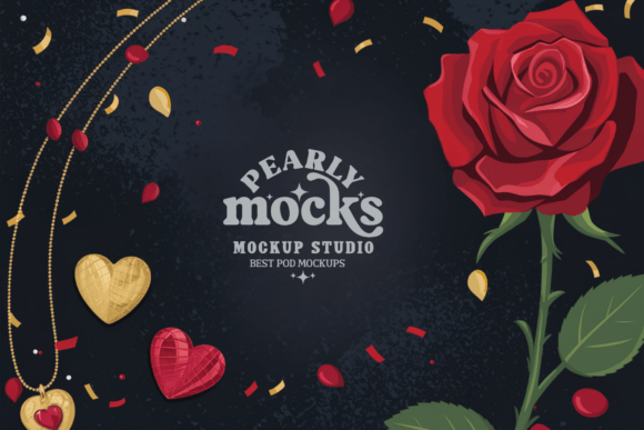 Valentine Background Flat Lay Mockup 18: Elevate Your Design Game with Style and Simplicity