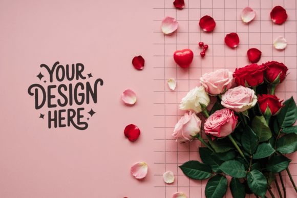 Valentine Background Flat Lay Mockup 27: A Modern Tool for Creative Expression