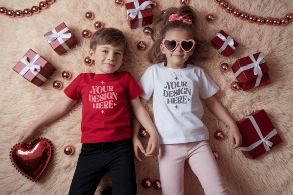 Valentine BC3001T Kids T-shirt Mockup 36