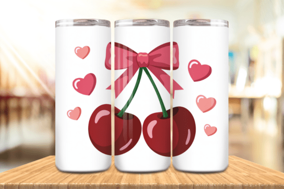Valentine's Day Cherry Bow Tumbler Wrap: A Perfect Way to Celebrate Love