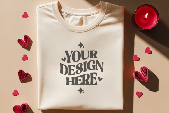 Valentine's Day Flat Lay Shirt Mockup 27: A Versatile Tool for Creative Presentations