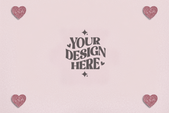 Valentine's Day Heart Flat Lay Mockup 21