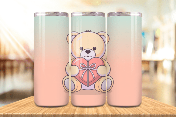 Valentine's Day Teddy Bear Gift Tumbler
