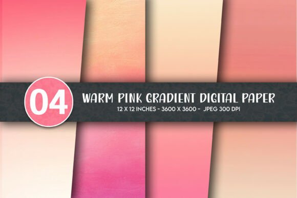 Warm Pink Gradient Digital Paper