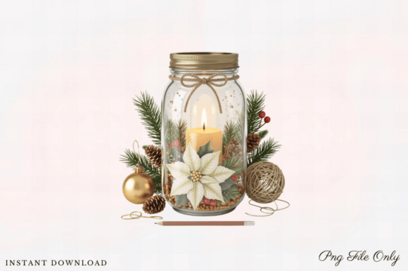 Watercolor Boho Cozy Christmas Clipart