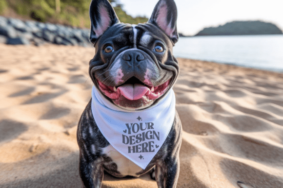 White Dog Bandana Mockup 21: Elevate Your Pet Product Designs